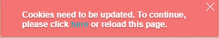 Cookies need to be updated. To continue, please click here or reload this page.